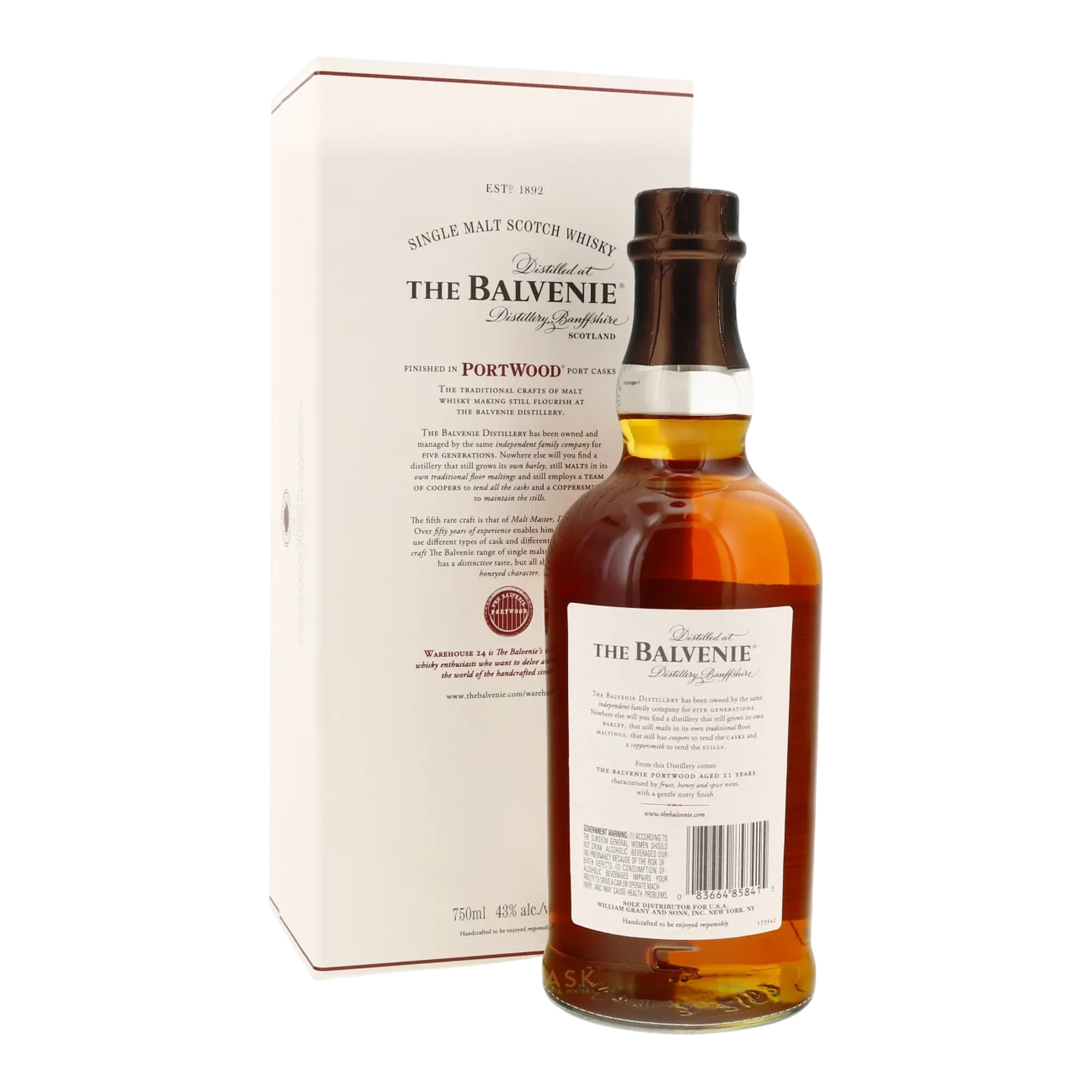 The Balvenie PortWood 21 Year Old Single Malt Scotch Whisky
