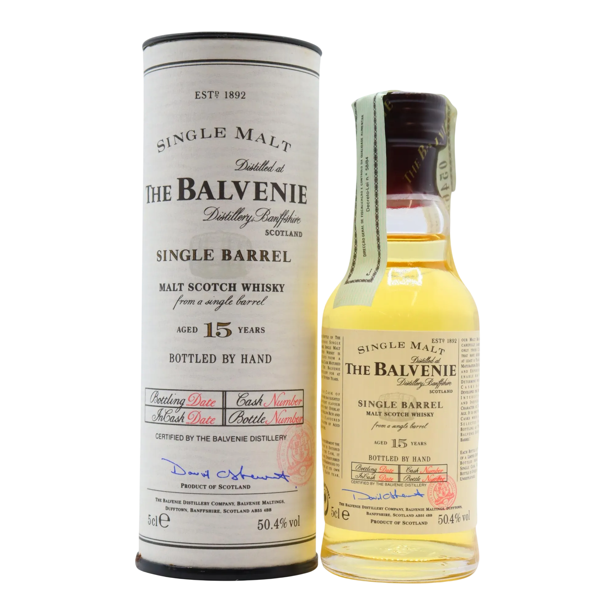 The Balvenie Single Barrel 15 Year Old Single Malt Scotch Whisky
