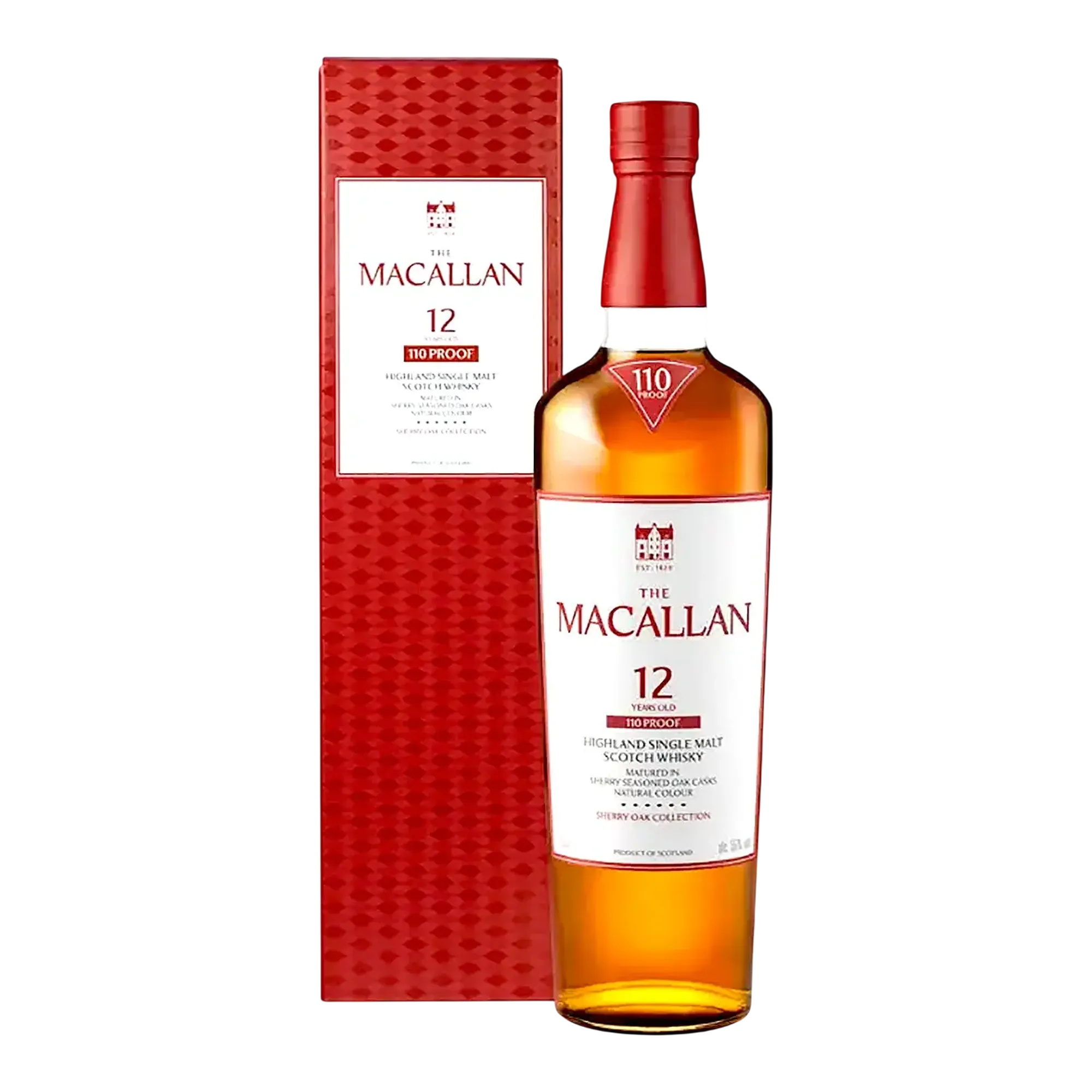 The Macallan 12 Year Old Sherry Oak 110 Proof Single Malt Scotch Whisky