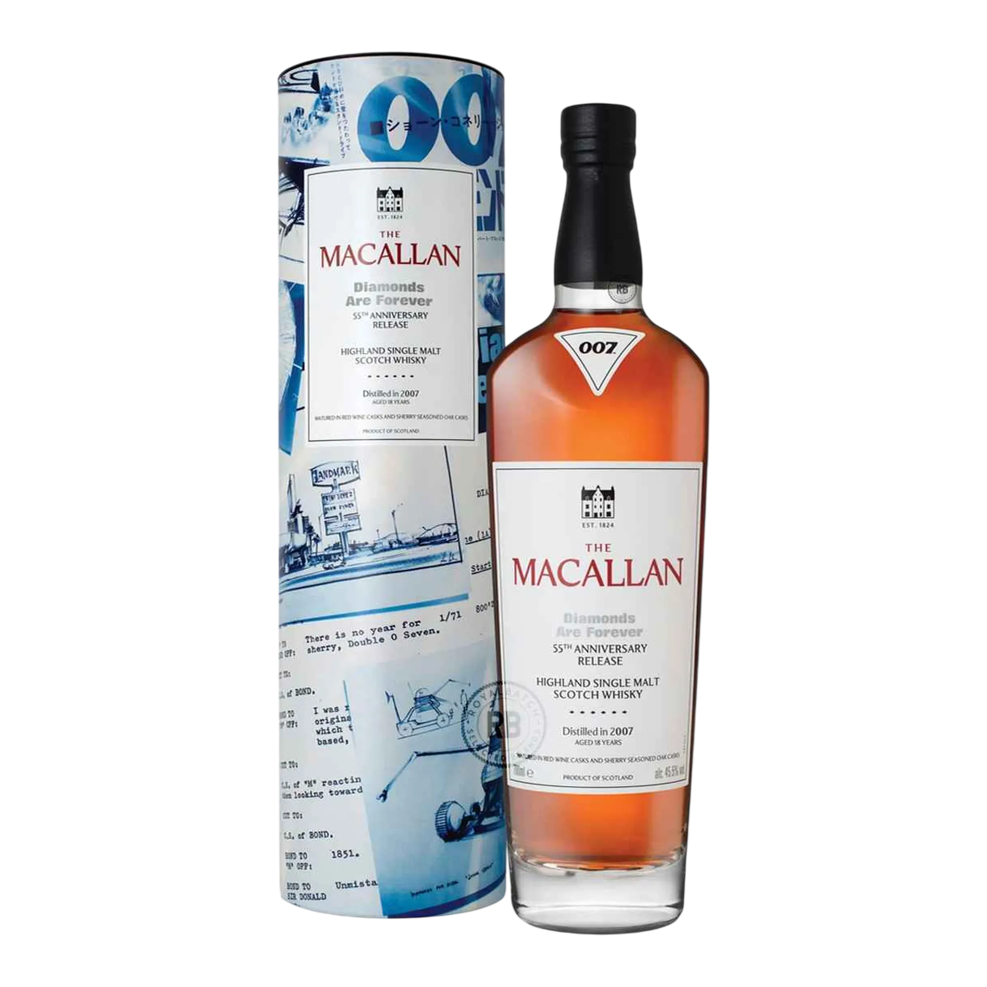 The Macallan Diamonds Are Forever 55th Anniversary 18 Year Old Single Malt Scotch Whisky