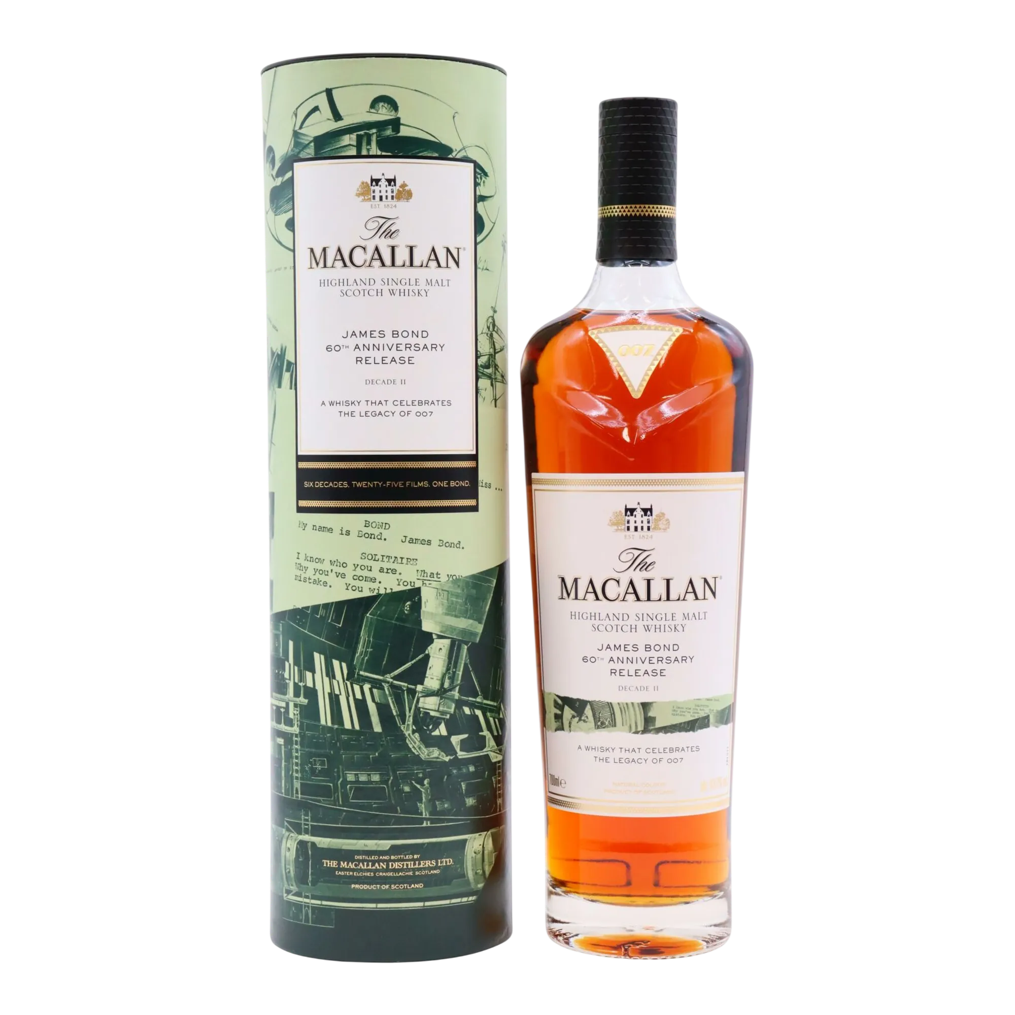 The Macallan James Bond 60th Anniversary Release Decade II Single Malt Scotch Whisky