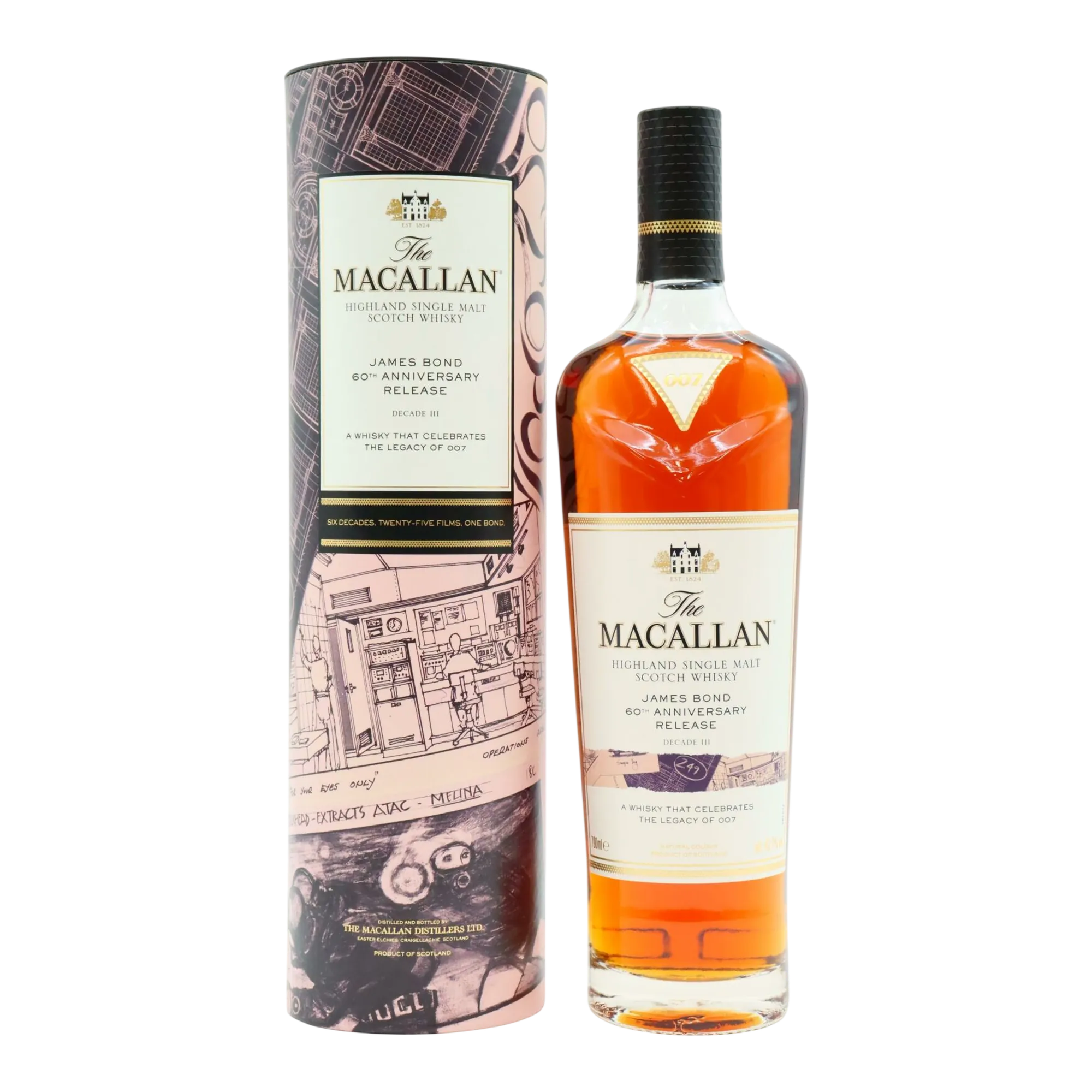 The Macallan James Bond 60th Anniversary Release Decade III Single Malt Scotch Whisky