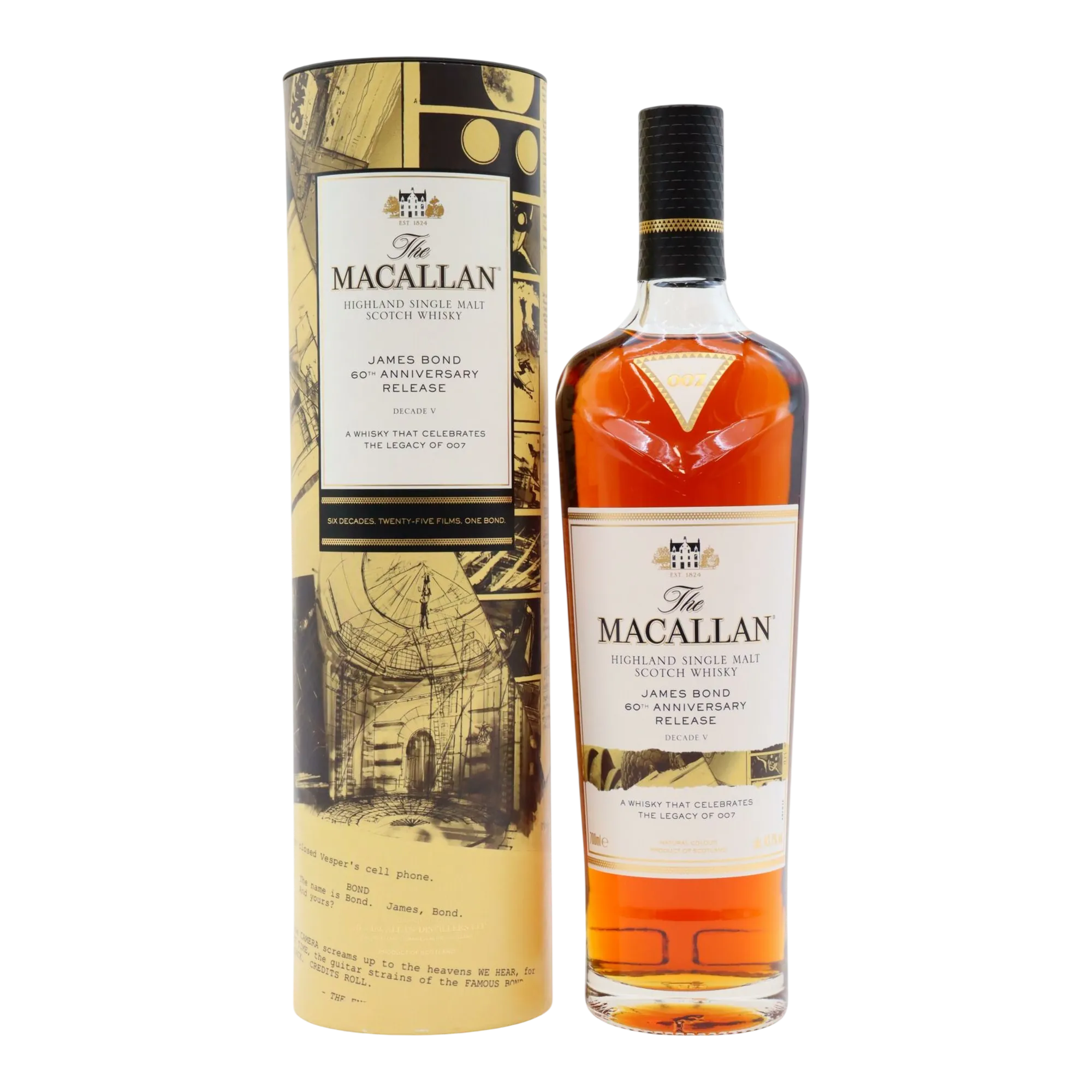 The Macallan James Bond 60th Anniversary Release Decade V Single Malt Scotch Whisky