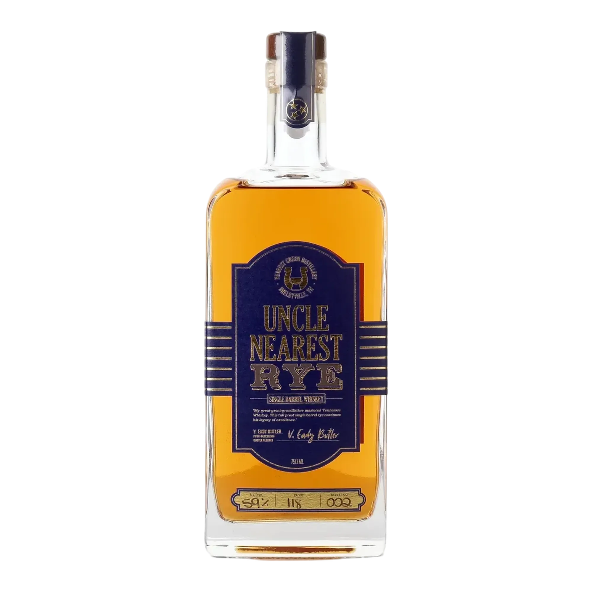 Uncle Nearest Straight Rye Whiskey 100 Proof