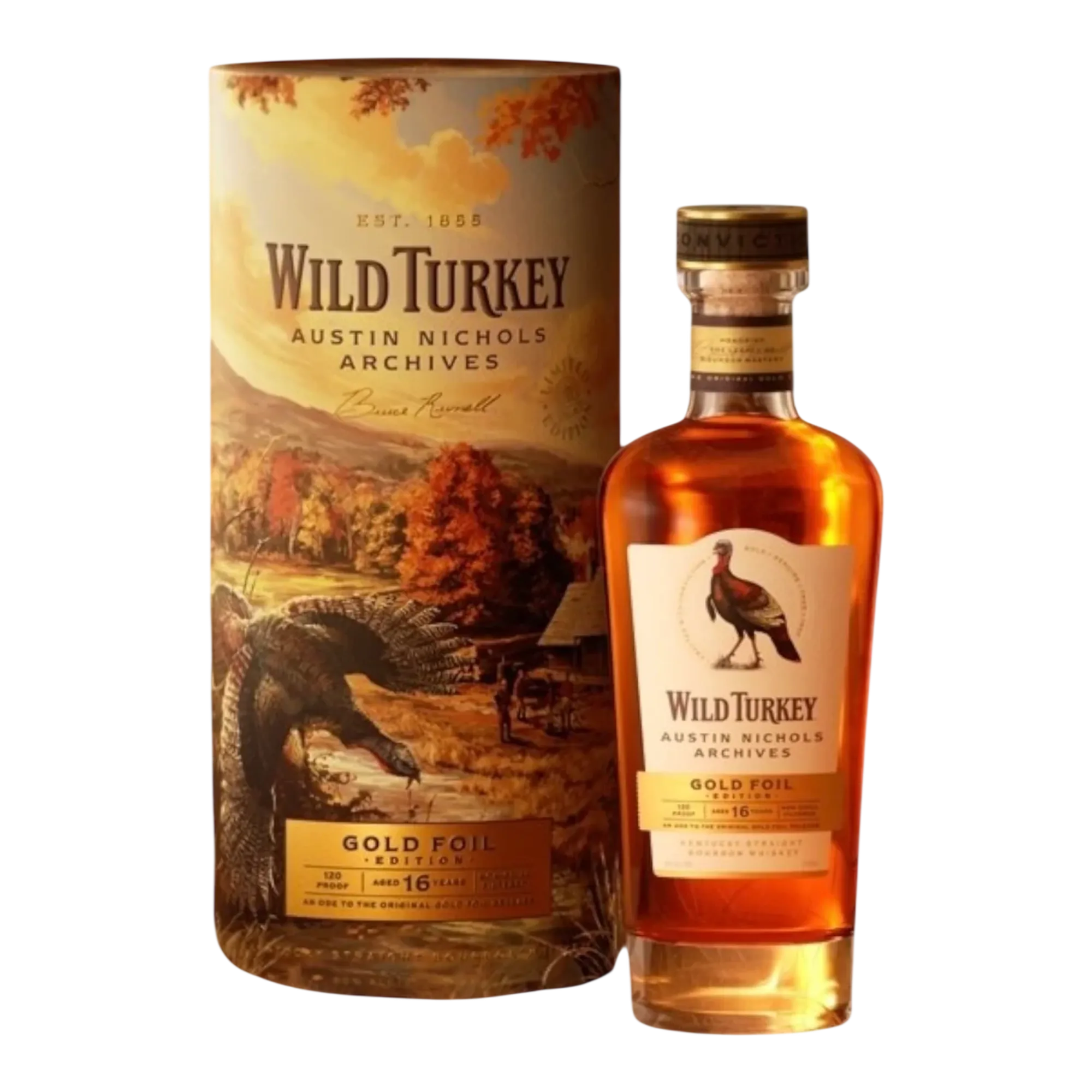 Wild Turkey 16 Year Old Gold Foil Kentucky Straight Bourbon Whiskey