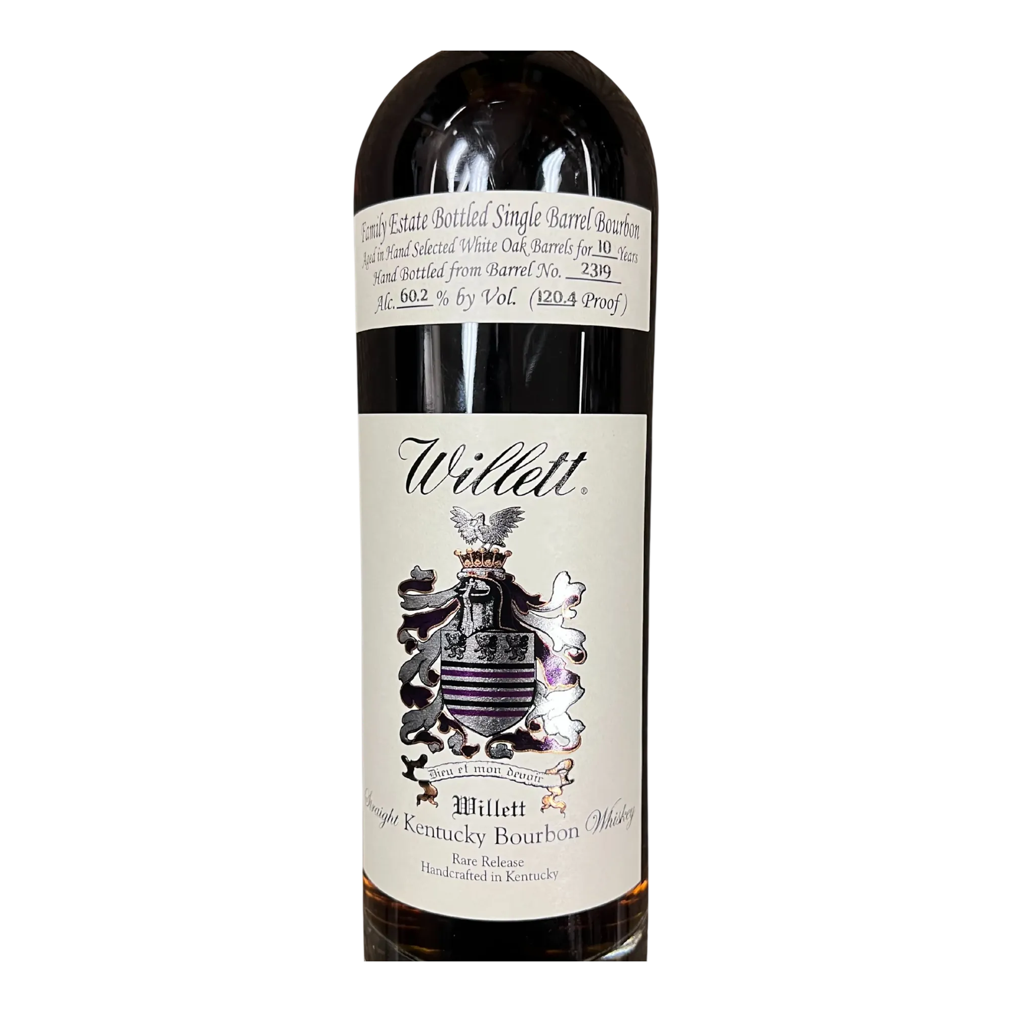 Willett Family Estate 10 Year Old Single Barrel Bourbon Whiskey