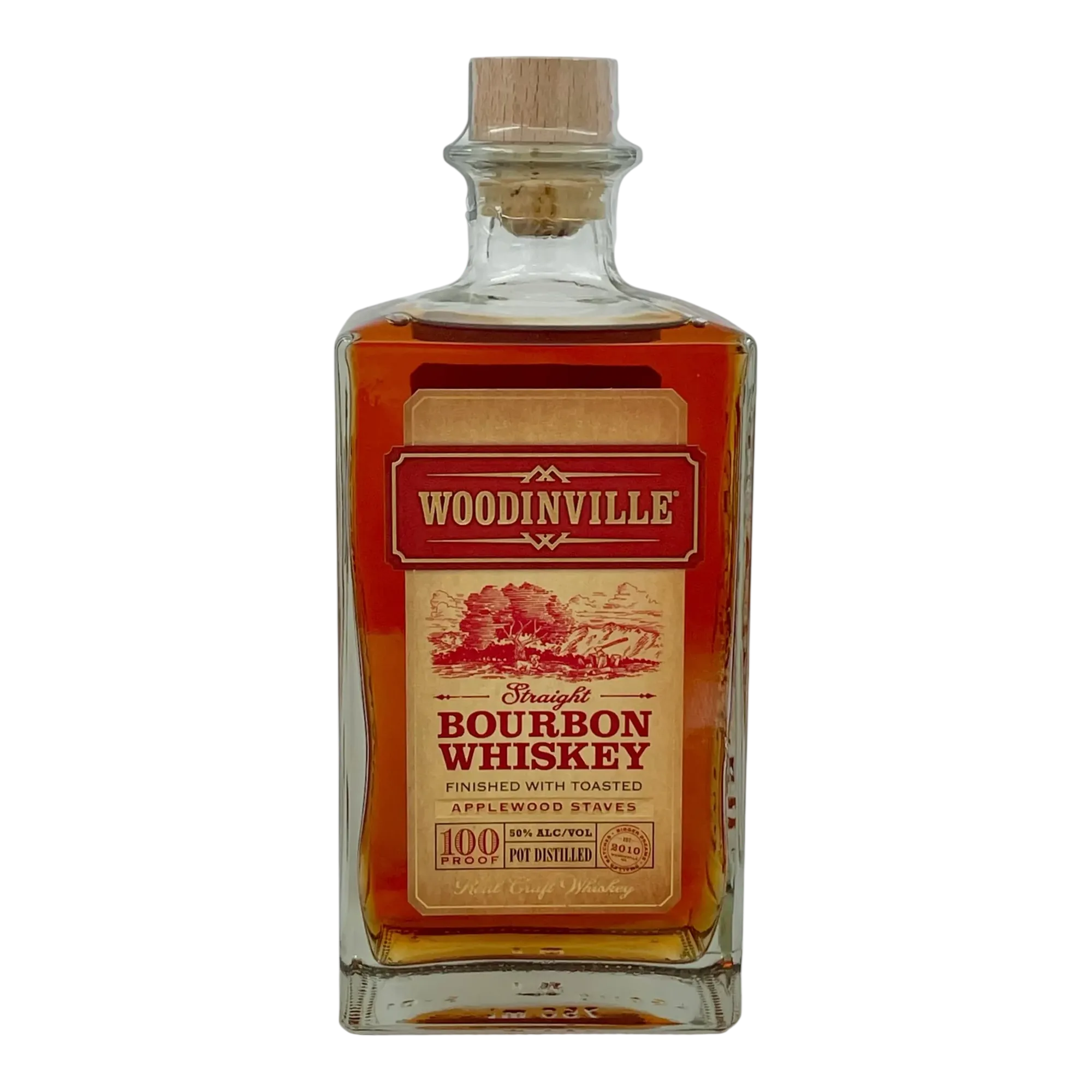 Woodinville Straight Bourbon Whiskey Finished with Toasted Applewood Staves